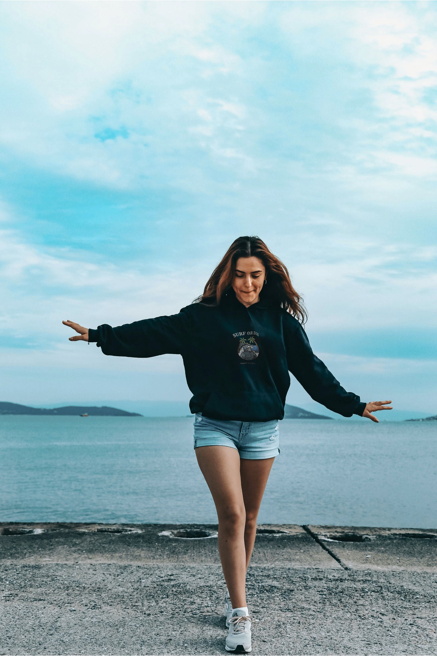 Surf Or Die - women's Heavyweight Premium Hoodie