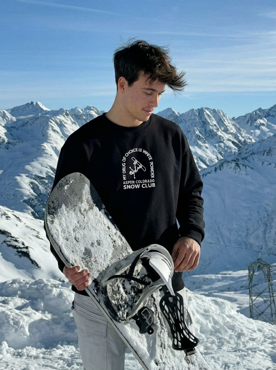 Aspen Colorado Snowboard club men Premium Sweatshirt - Jhonnybgoods