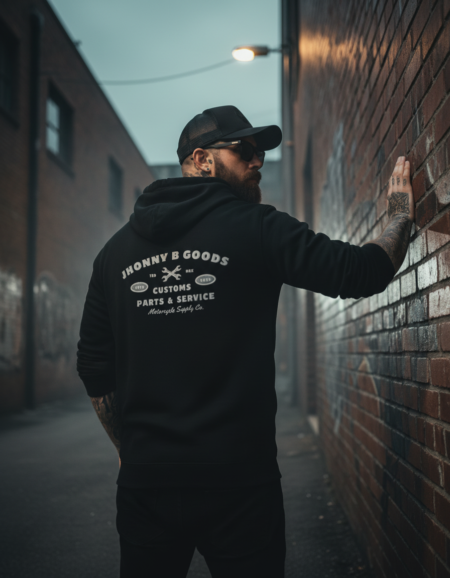 Parts & Service Men’s Embroidered Fleece Zip-Up Hoodie – Premium Cotton Blend - Jhonnybgoods