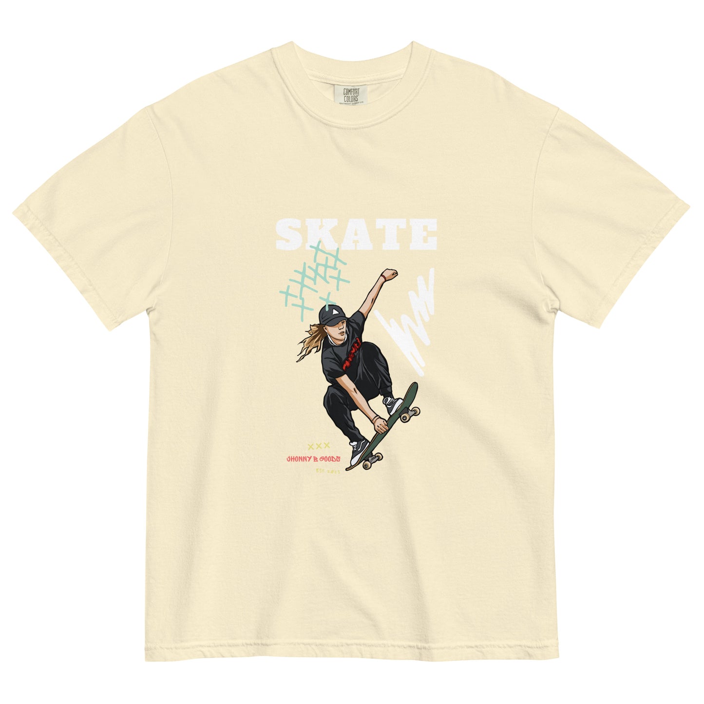 Skate Women's garment-dyed heavyweight t-shirt - Jhonnybgoods