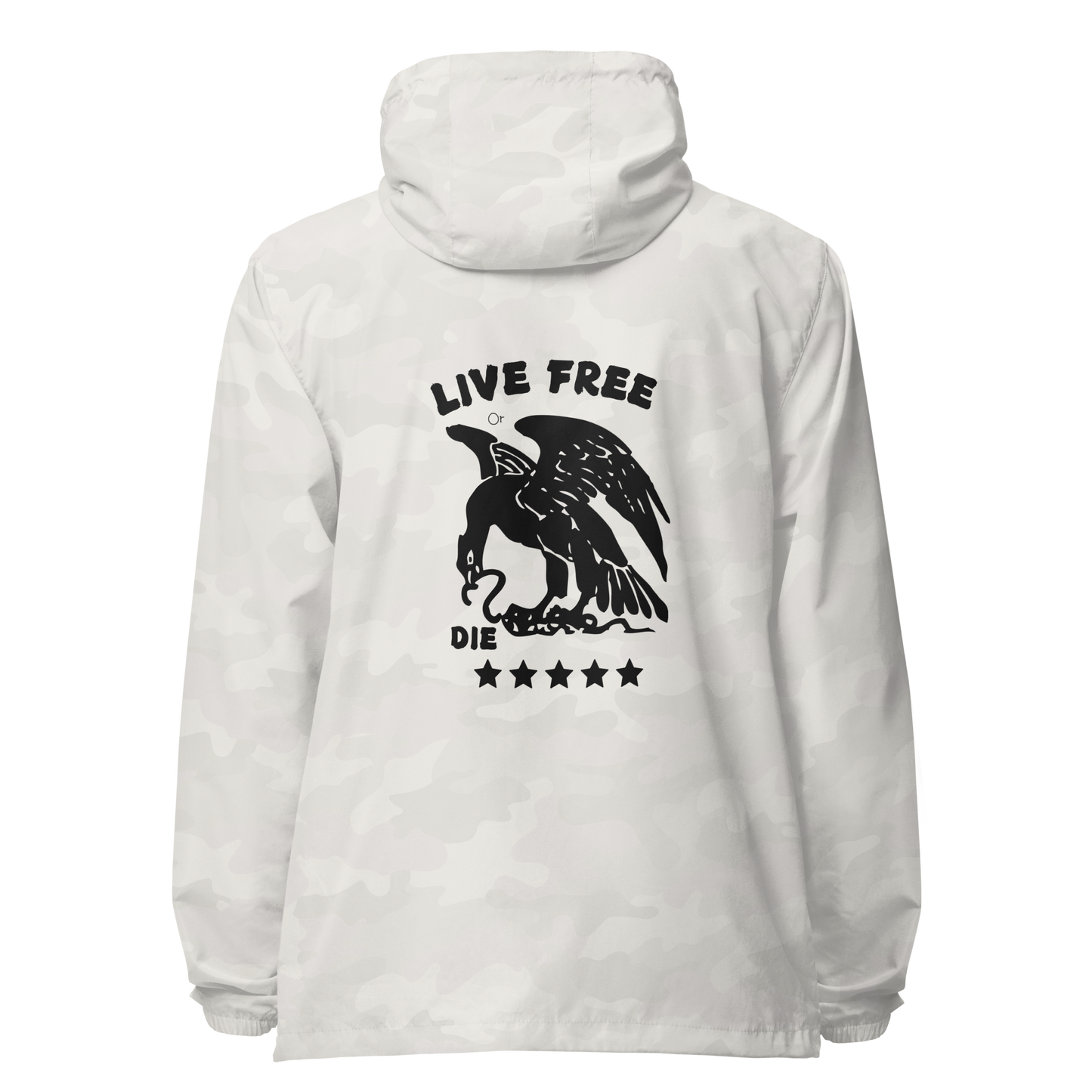 Men's Live Free Or Die lightweight zip up windbreaker