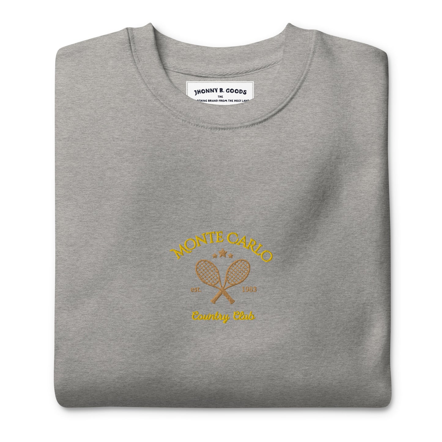 Monte Carlo Tennis Club Embroidered men Premium Sweatshirt - Jhonnybgoods