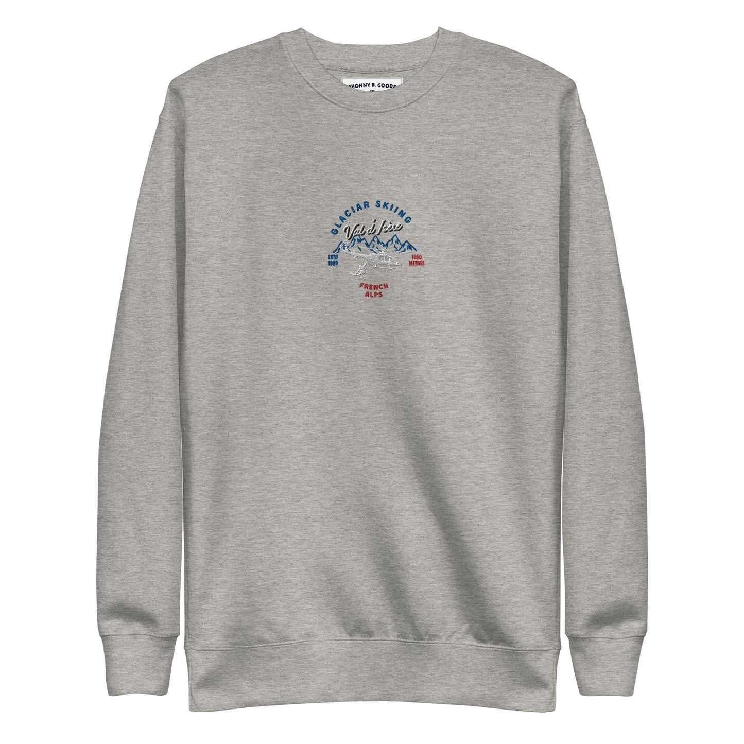 Val D'isere Glacier Skiing Embroidered women's Premium Sweatshirt - Jhonnybgoods