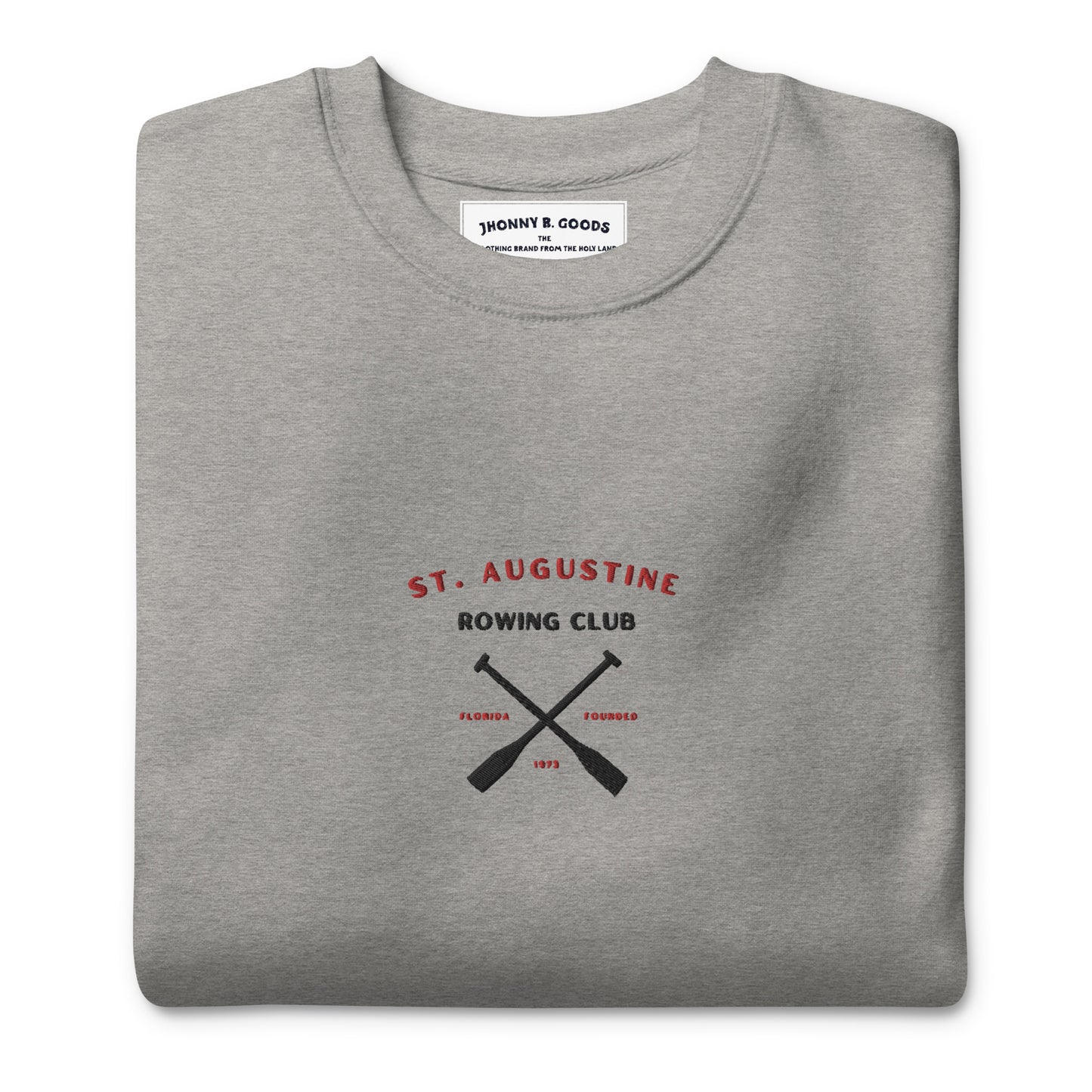 St. Augustine Rowing Club Embroidered (black) men Premium Sweatshirt - Jhonnybgoods