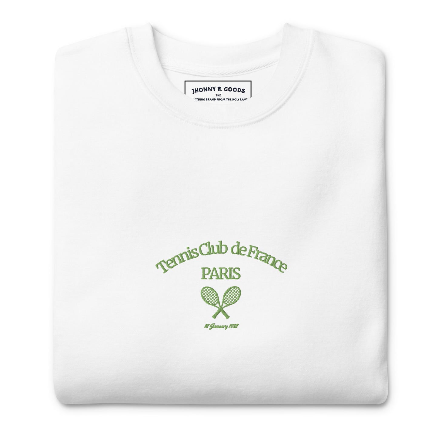 Paris Tennis Club Embroidered men Premium Sweatshirt - Jhonnybgoods