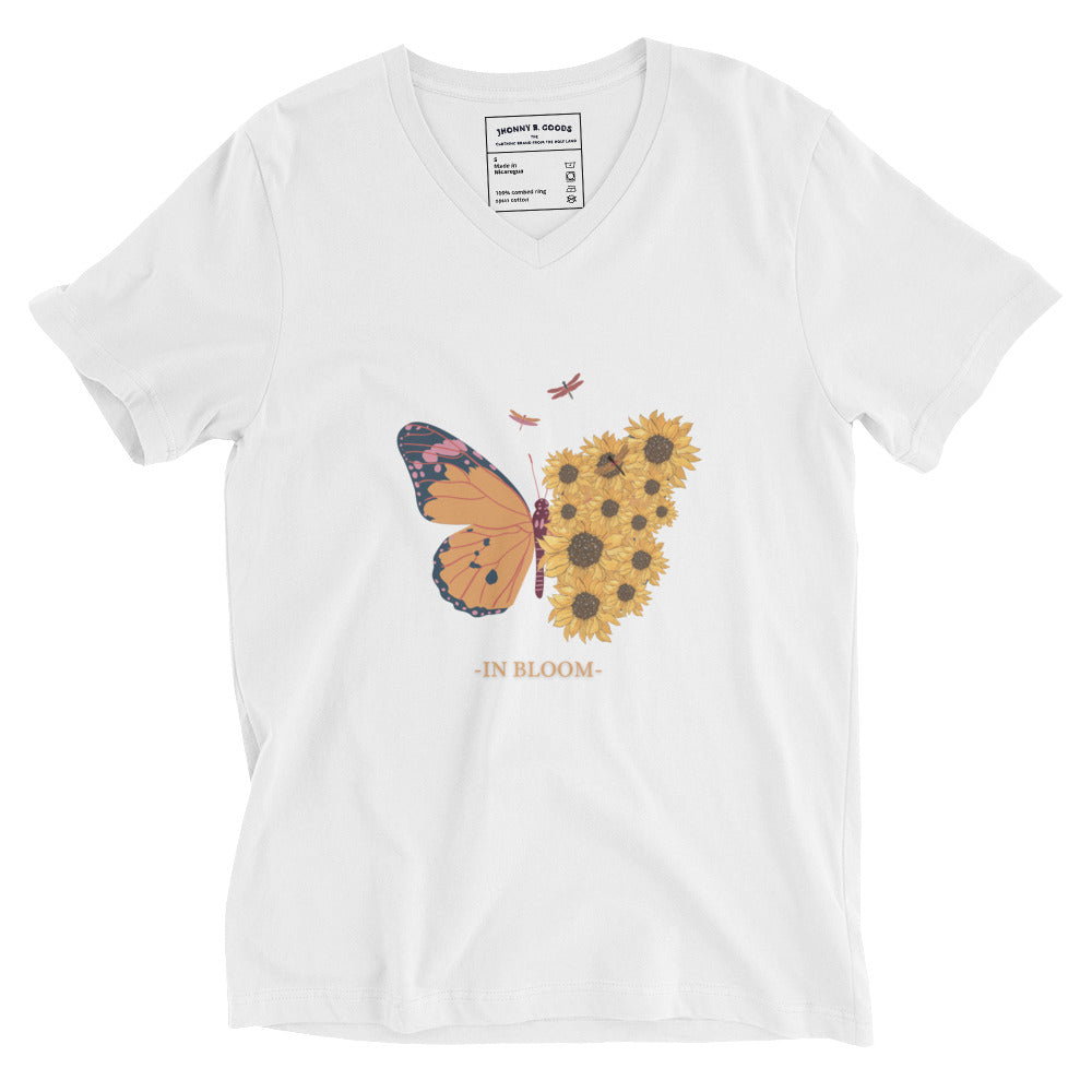 In Bloom women's Short Sleeve V-Neck T-Shirt - Jhonnybgoods