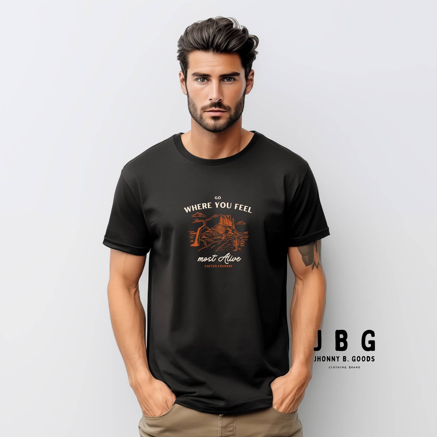 Go Where You Feel Most Alive men t-shirt