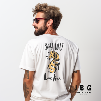 Wild Live Free men garment-dyed heavyweight t-shirt