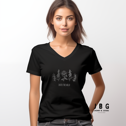 Into the wild women's Short Sleeve V-Neck T-Shirt