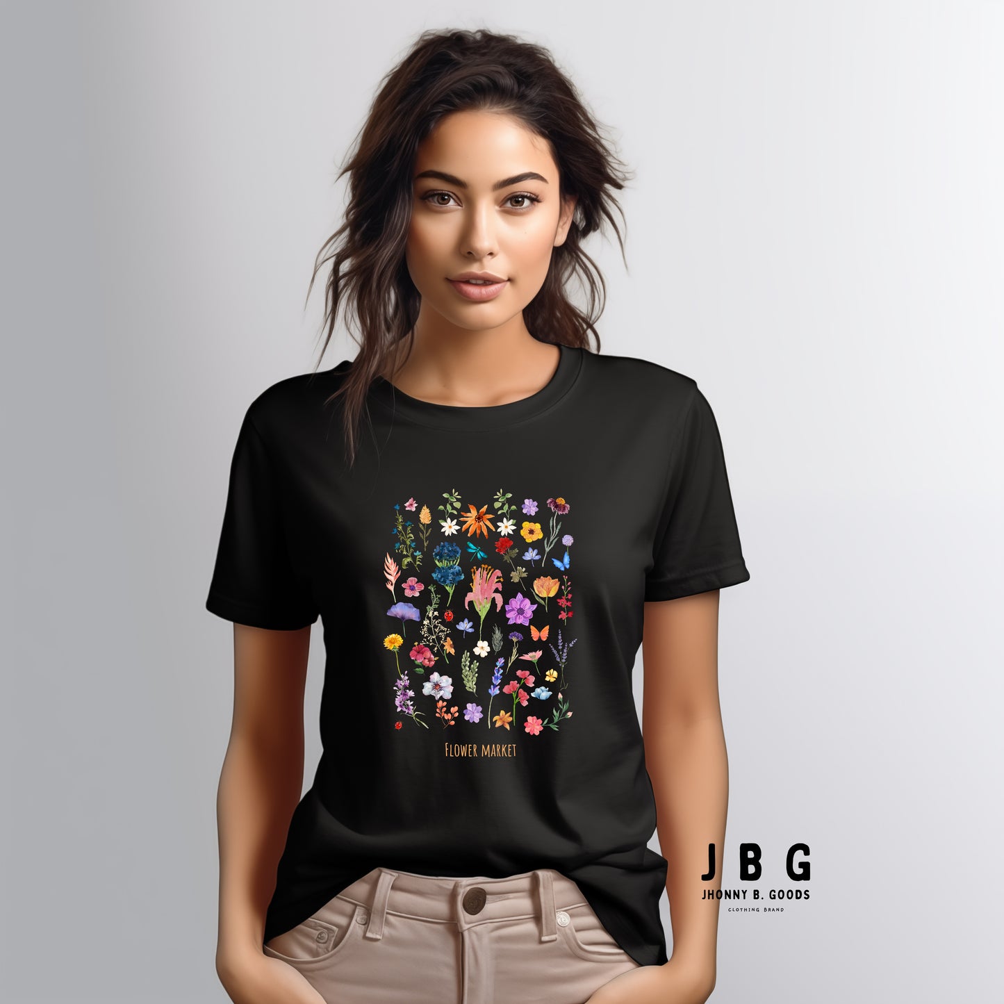 Flowers Market women's t-shirt