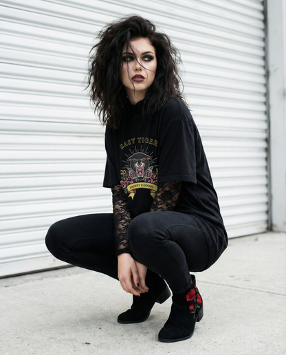 Easy Tiger Women’s Premium T-Shirt | Vintage Moto Graphic Tee | Road Rebels Collection