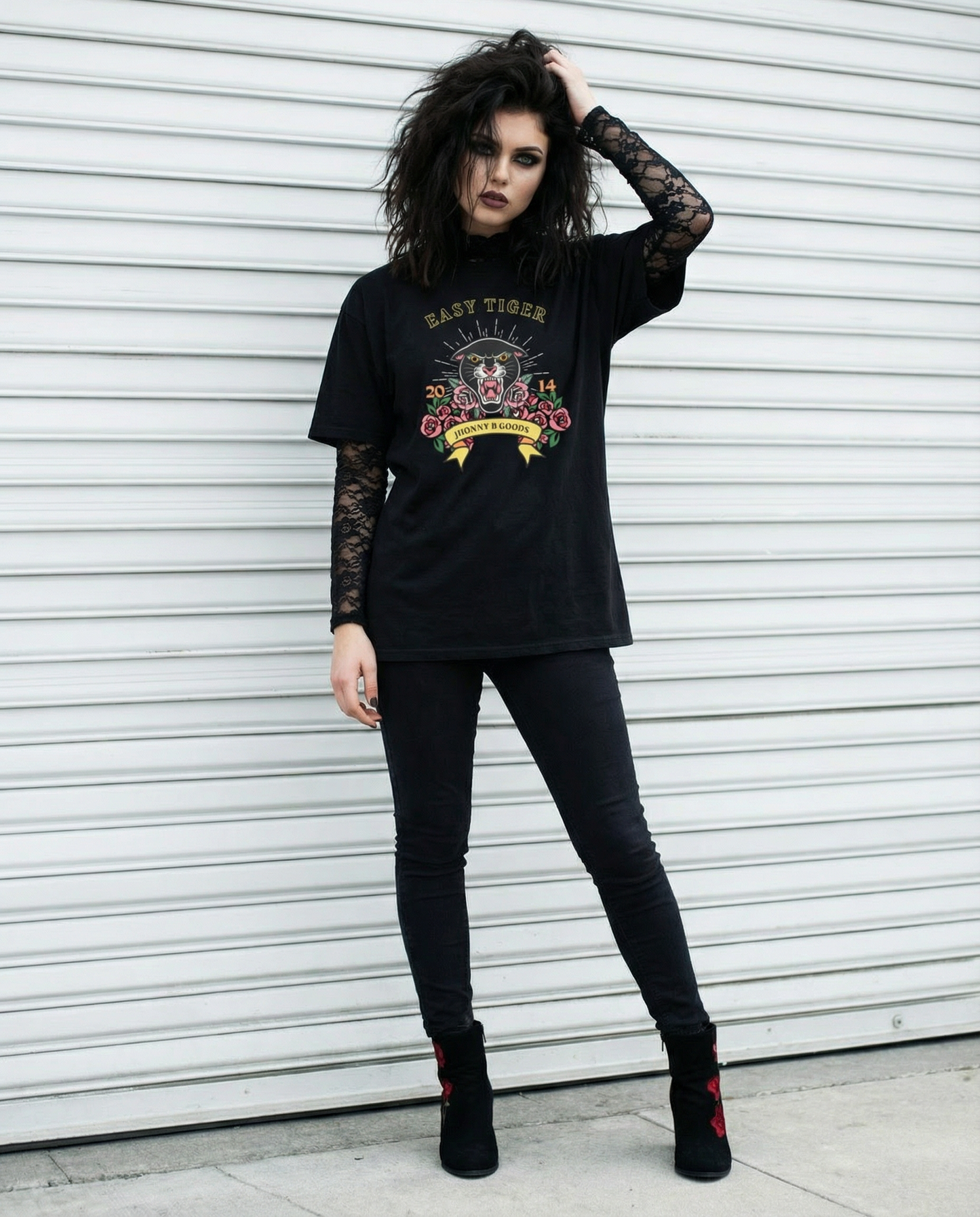 Easy Tiger Women’s Premium T-Shirt | Vintage Moto Graphic Tee | Road Rebels Collection