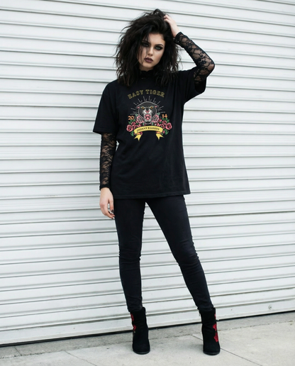 Easy Tiger Women’s Premium T-Shirt | Vintage Moto Graphic Tee | Road Rebels Collection