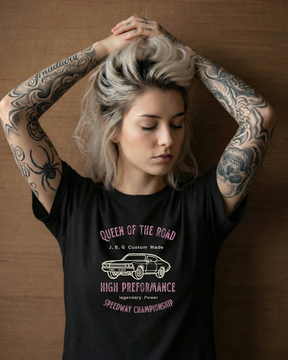 Queen of the road Women’s high-waisted t-shirt