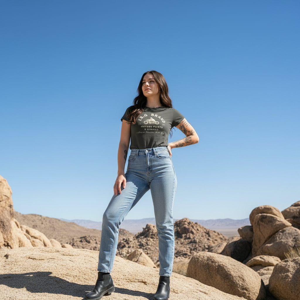 Not The Destination, It’s The Journey – Women’s High-Waisted T-Shirt | Vintage Moto Longline Tee