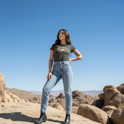 Not The Destination, It’s The Journey – Women’s High-Waisted T-Shirt | Vintage Moto Longline Tee