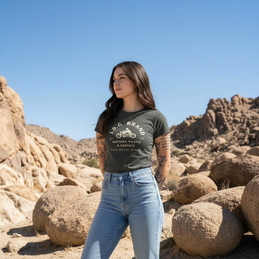 Not The Destination, It’s The Journey – Women’s High-Waisted T-Shirt | Vintage Moto Longline Tee