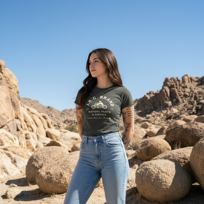 Not The Destination, It’s The Journey – Women’s High-Waisted T-Shirt | Vintage Moto Longline Tee