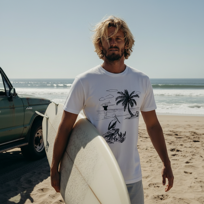 Beach Surf Vibe Men’s Classic Tee - Jhonnybgoods