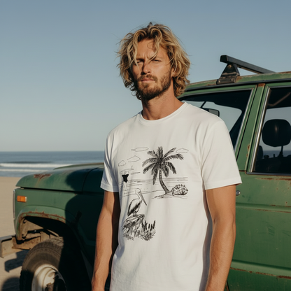 Beach Surf Vibe Men’s Classic Tee - Jhonnybgoods
