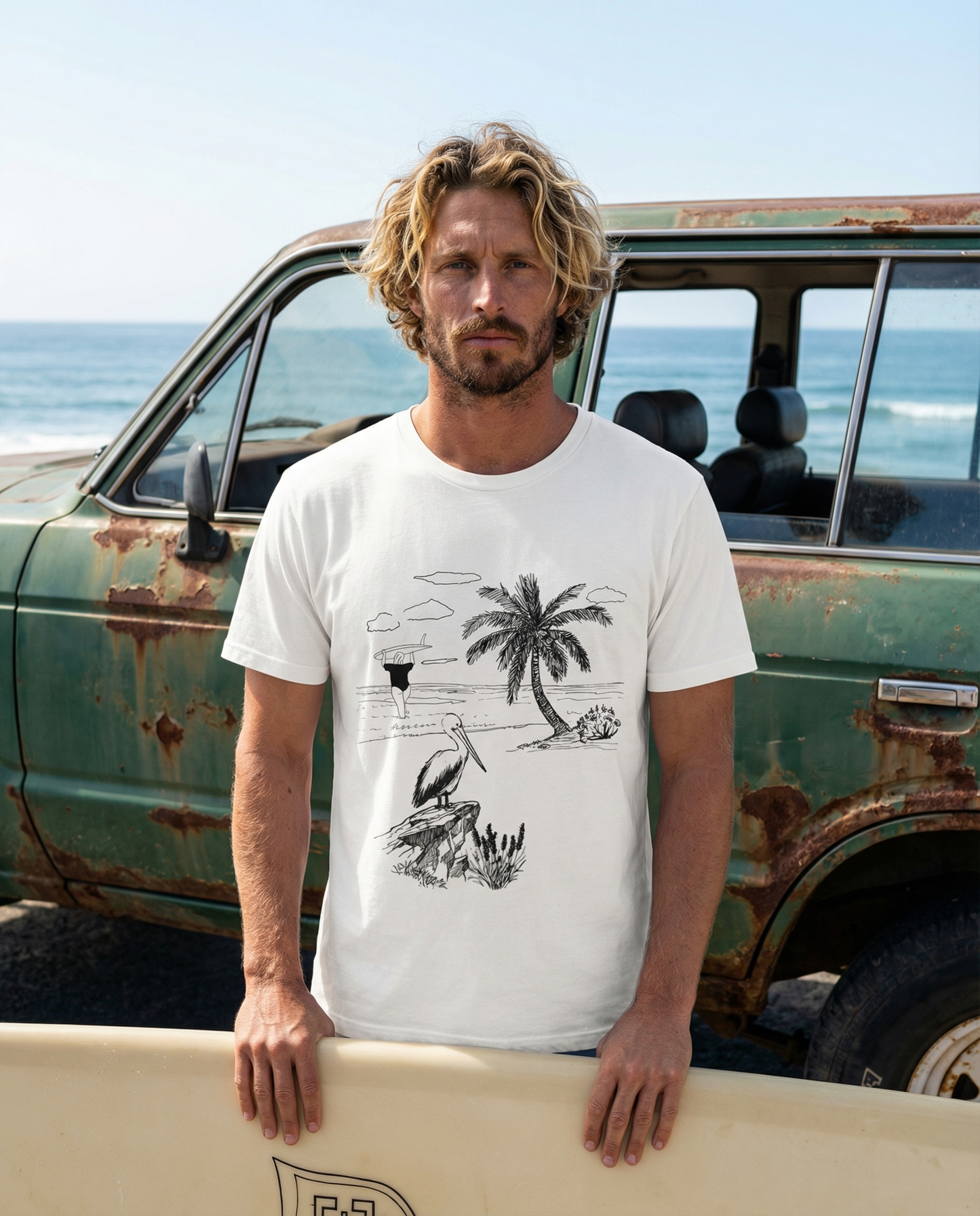 Beach Surf Vibe Men’s Classic Tee - Jhonnybgoods