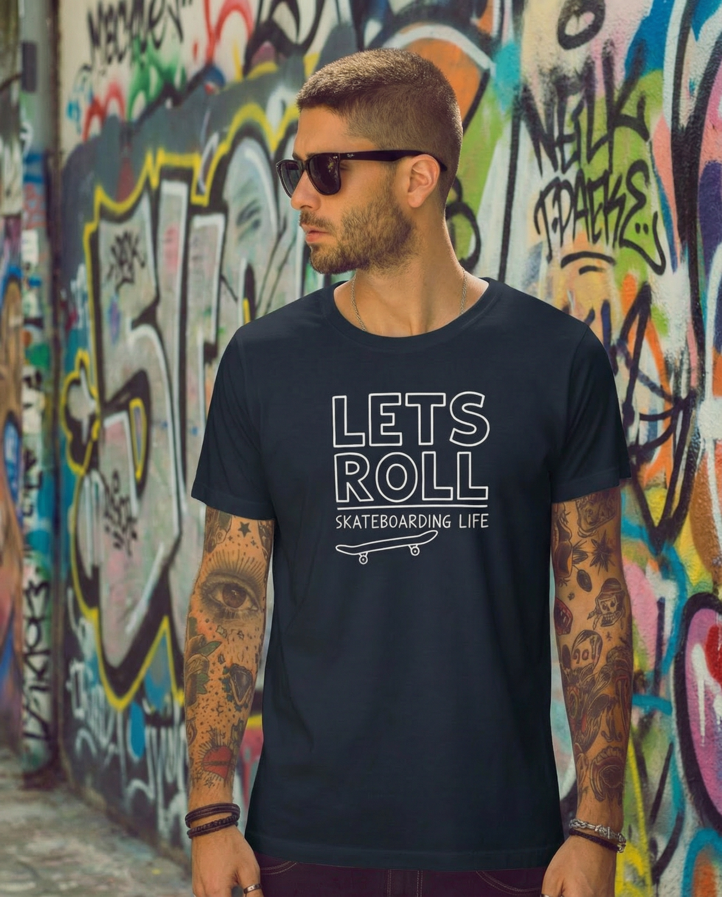 Lets Roll - men's Premium skate jersey tee - Jhonnybgoods
