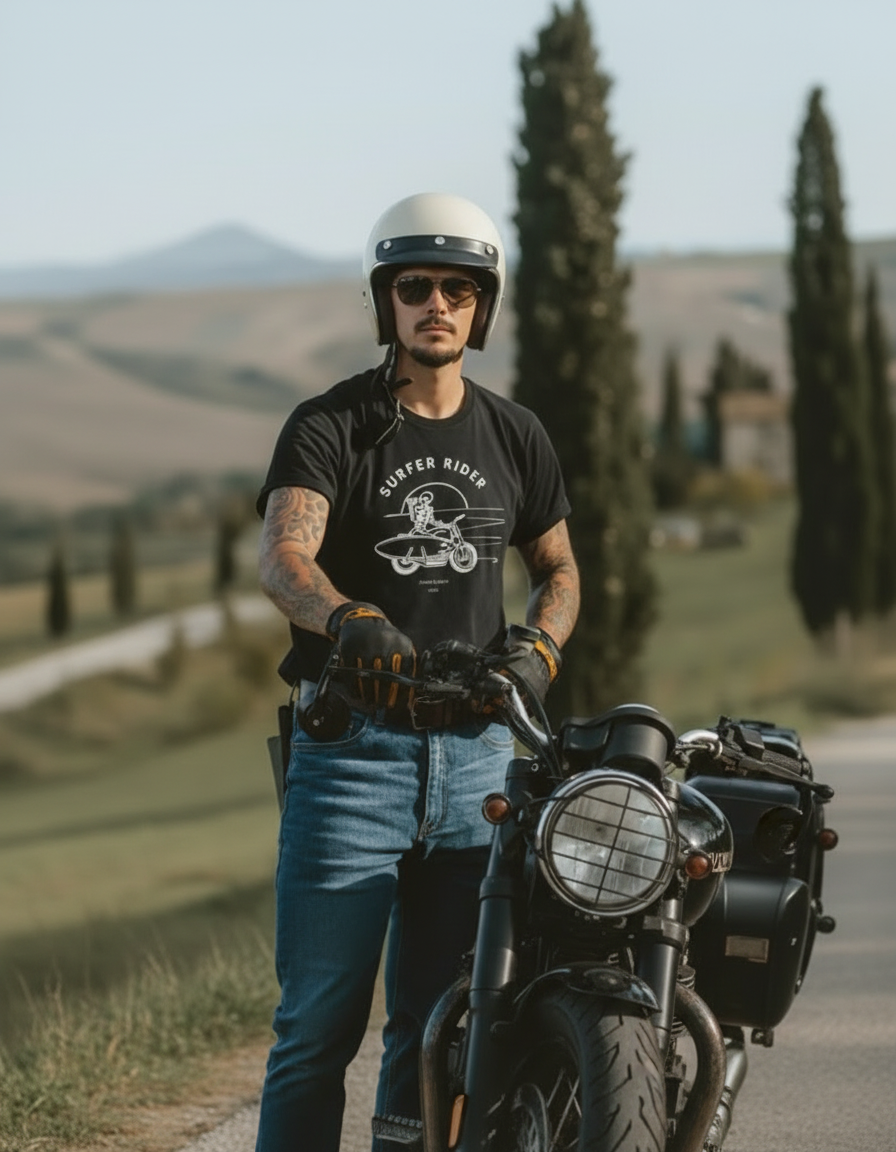 Surfer Rider men Vintage -Surf heavyweight tee - Jhonnybgoods