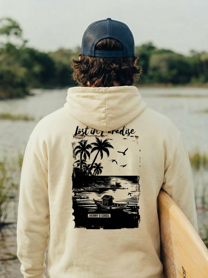 Lost in Paradise - men's Vintage surf lightweight hoodie - Jhonnybgoods