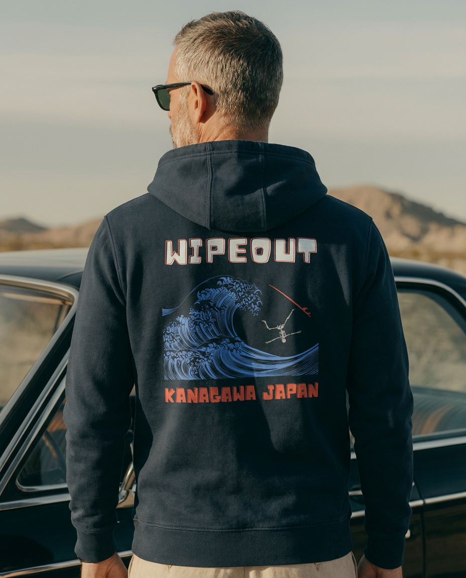 Wipeout Japan - men's premium mid-weight hoodie - Jhonnybgoods