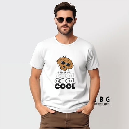 My dog thinks I'm cool Men's dogs classic tee