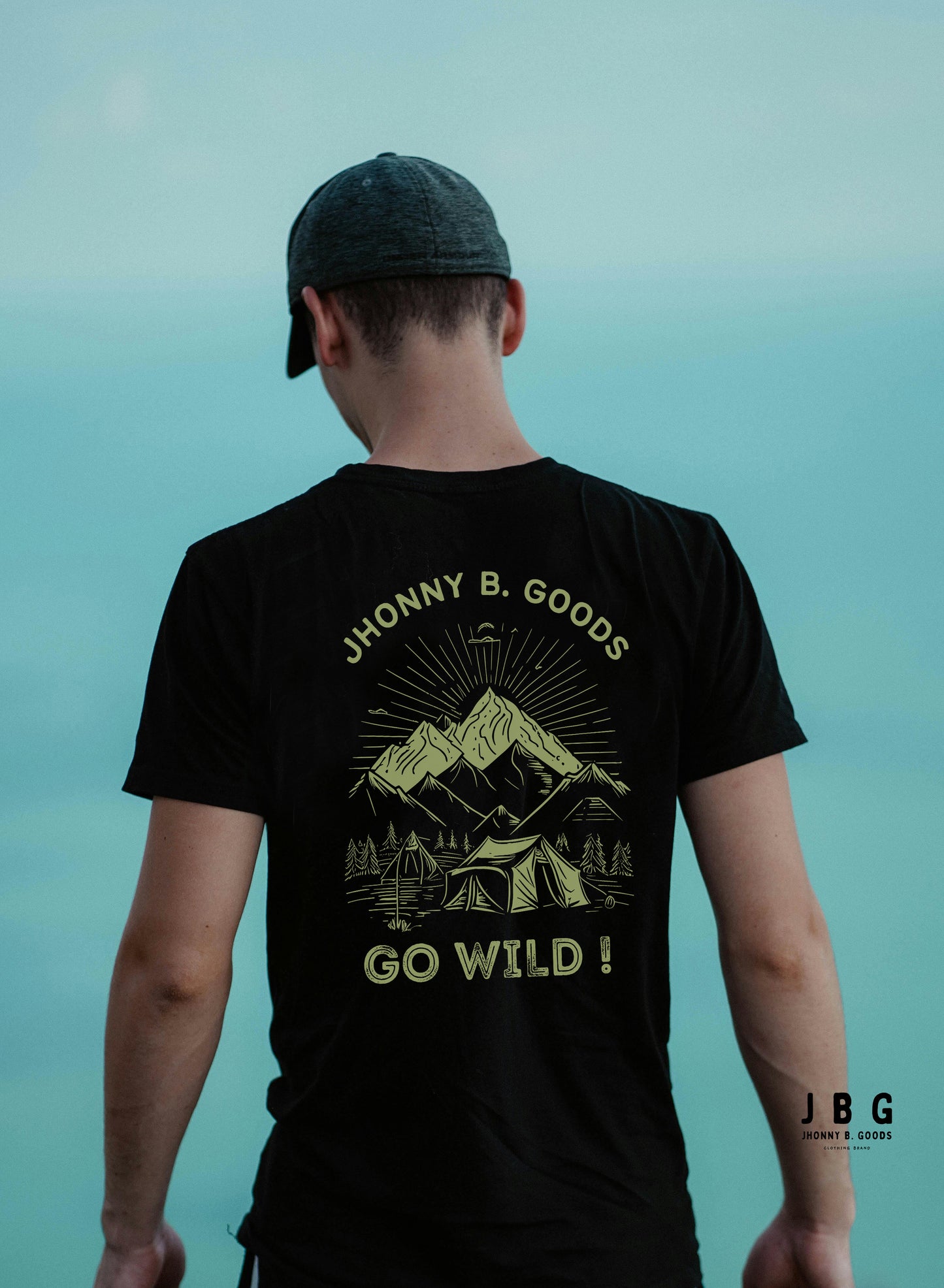 Men's Go Wild garment Emroidered -dyed heavyweight t-shirt