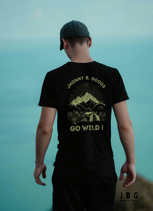 Men's Go Wild garment Emroidered -dyed heavyweight t-shirt