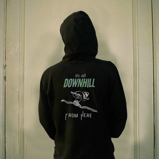 Its All Downhill From Here Men's eco raglan hoodie