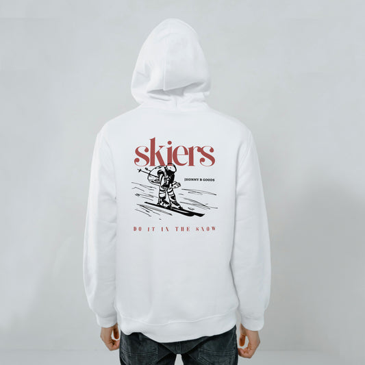 Skiers Do It In The Snow Men's eco raglan hoodie