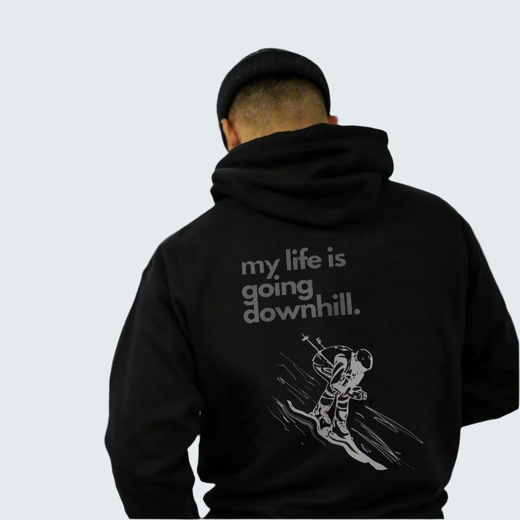 My Life Is Going Downhill  eco raglan hoodie