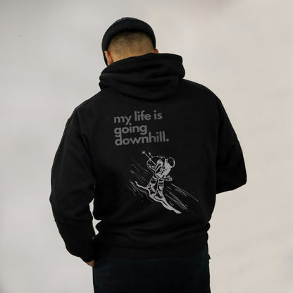 My Life Is Going Downhill  eco raglan hoodie