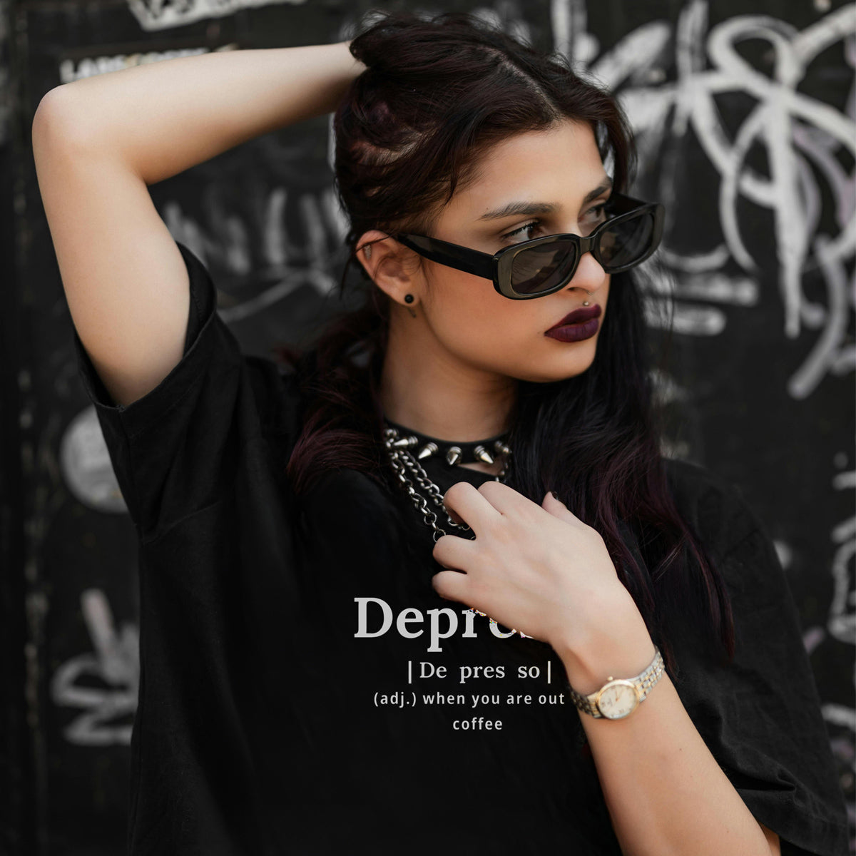 Depresso - Women’s high-waisted t-shirt