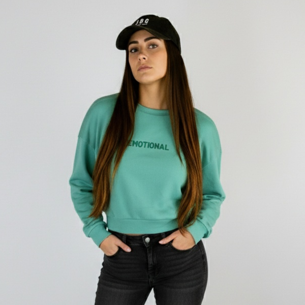 Emotional - Women's Embroiderd garment-dyed sweatshirt
