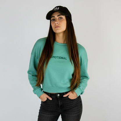 Emotional - Women's Embroiderd garment-dyed sweatshirt