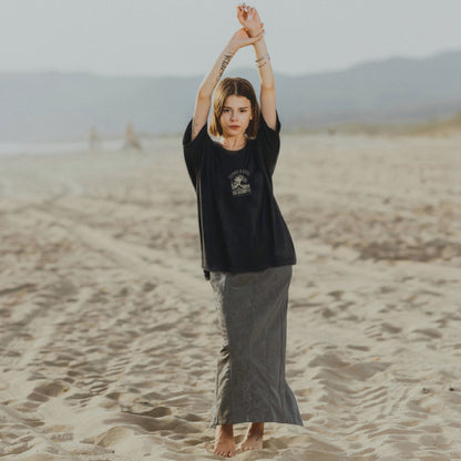 Santa Cruz California Surf Shirt – women's Retro dyed Wave Design heavyweight Tee