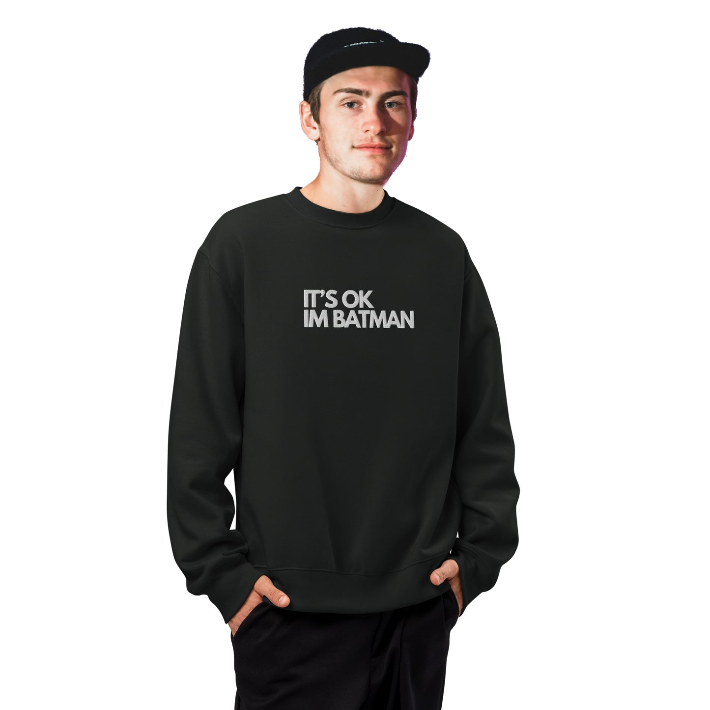 Its Ok Im BATMAN - men's  Premium  heavyweight sweatshirt