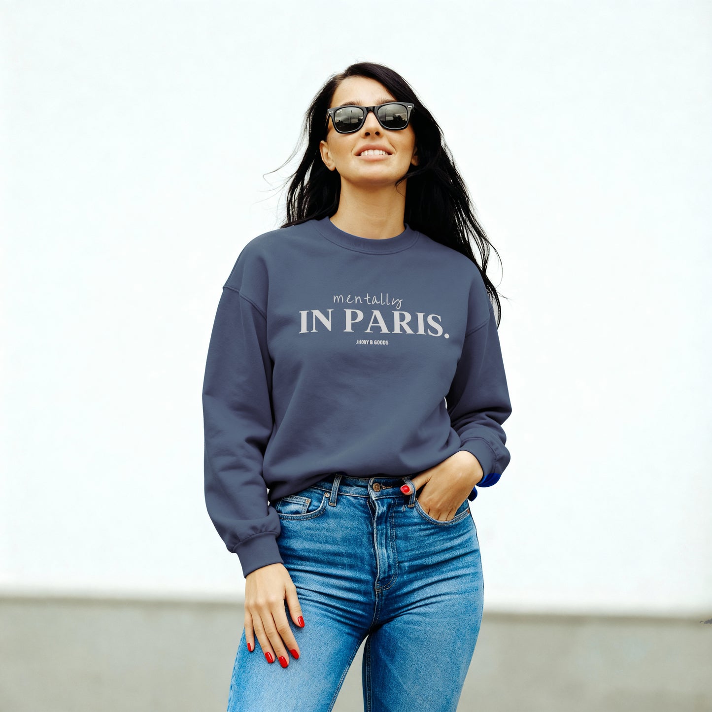 Mentaly in Paris - women's heavyweight long-sleeve shirt