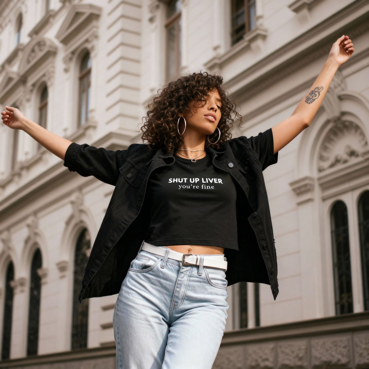 Shut up Liver Women’s high-waisted t-shirt