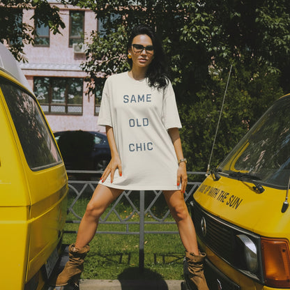 Same Old Chic - Embroidered Oversized faded t-shirt
