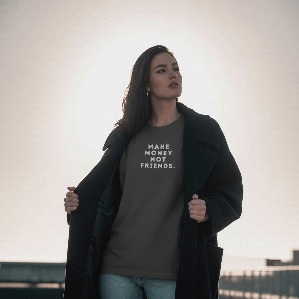 Make Money Not Friends Oversized faded t-shirt - Jhonnybgoods