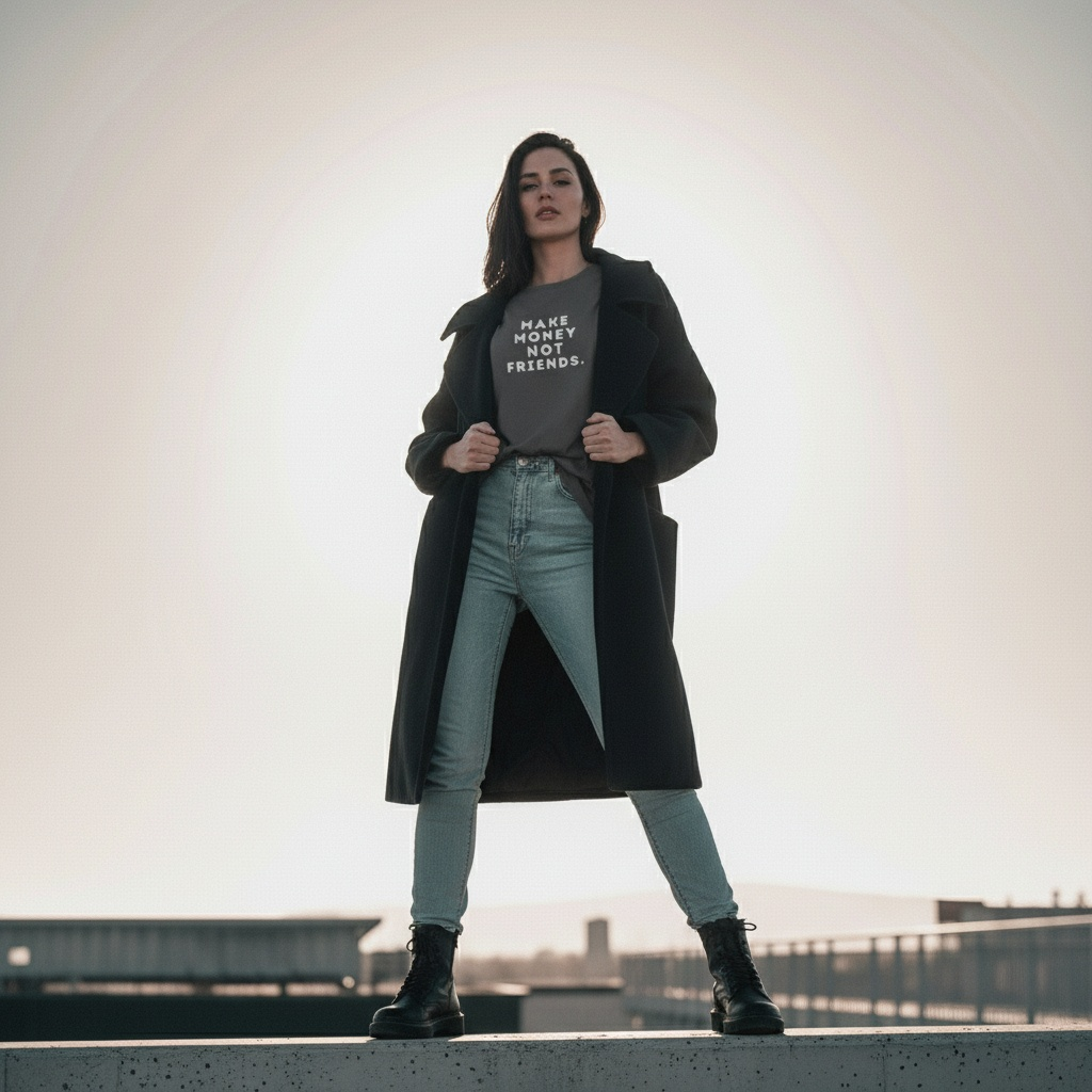 Make Money Not Friends Oversized faded t-shirt - Jhonnybgoods