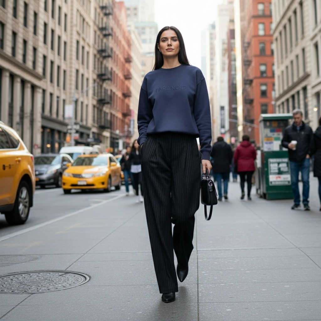 Paranoid - Women's Embroiderd vintage washed sweatshirt