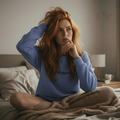 Overthinker - Women's embroidered vintage washed sweatshirt