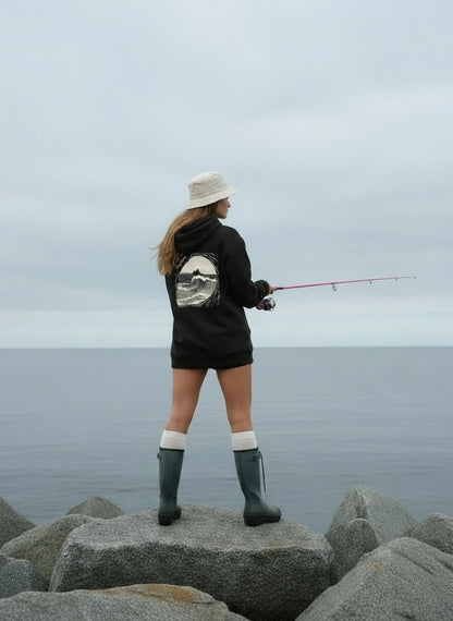 Pacific Waves - Women's Embroidered soft Surf hoodie