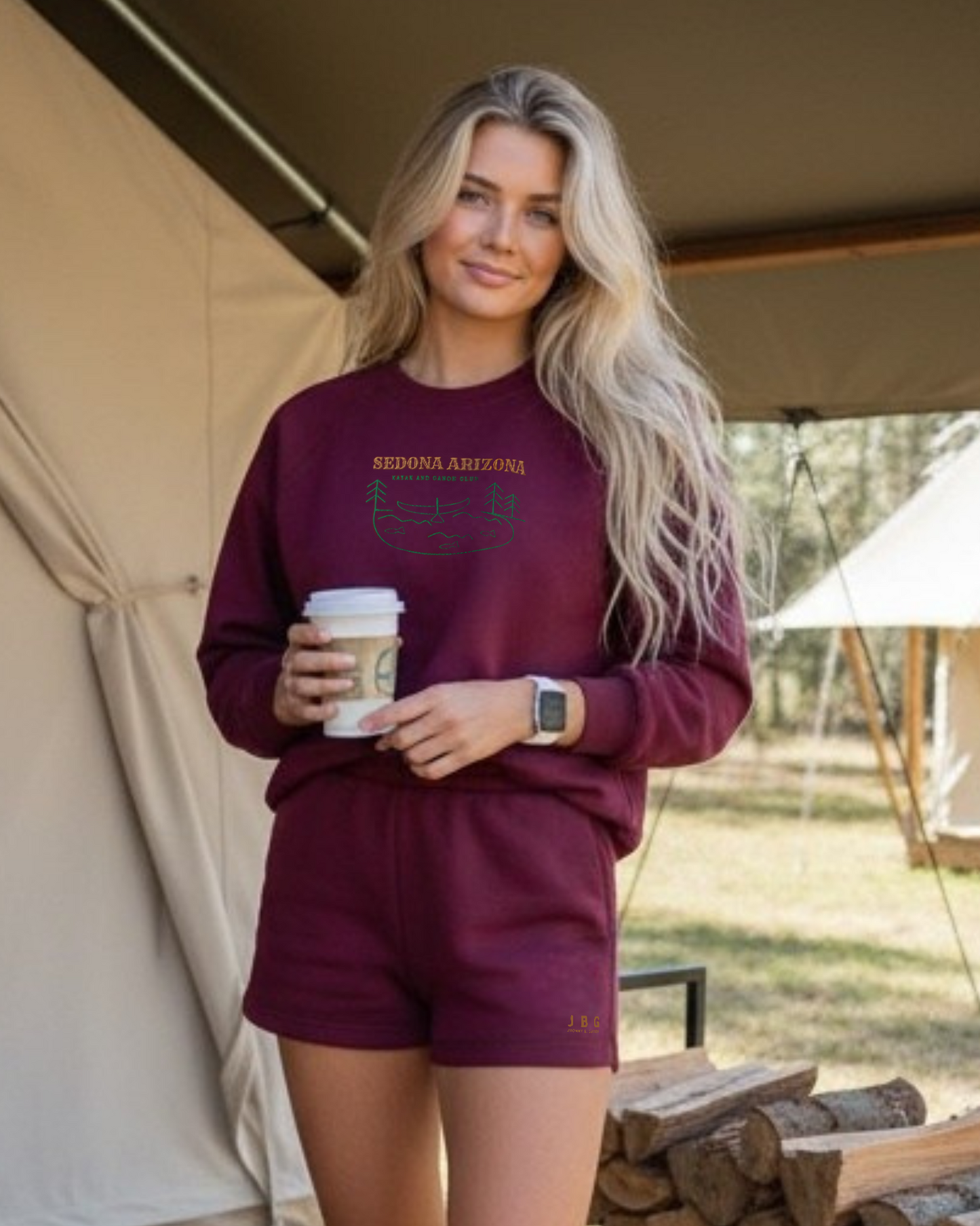 Sedona Nature Vibe crewneck sweatshirt – unisex cotton blend pullover in earthy tones, inspired by Arizona desert style